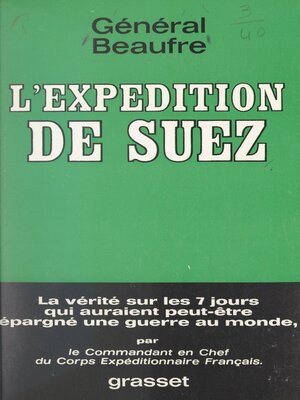cover image of L'expédition de Suez